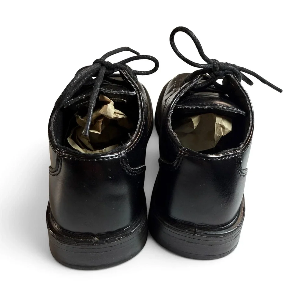 Deer Stags Gabe Boys Black Dress Shoes Lace Up Oxfords Size 11M Bicycle Toe